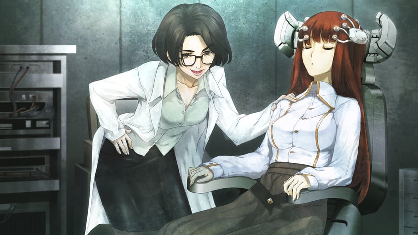 shiina kagari and judy reyes (steins;gate and 1 more) drawn by huke