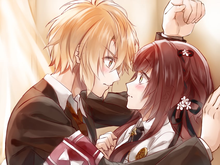 hoshino ichika and yoshinari hideaki (collar x malice) drawn by yuzuyu010