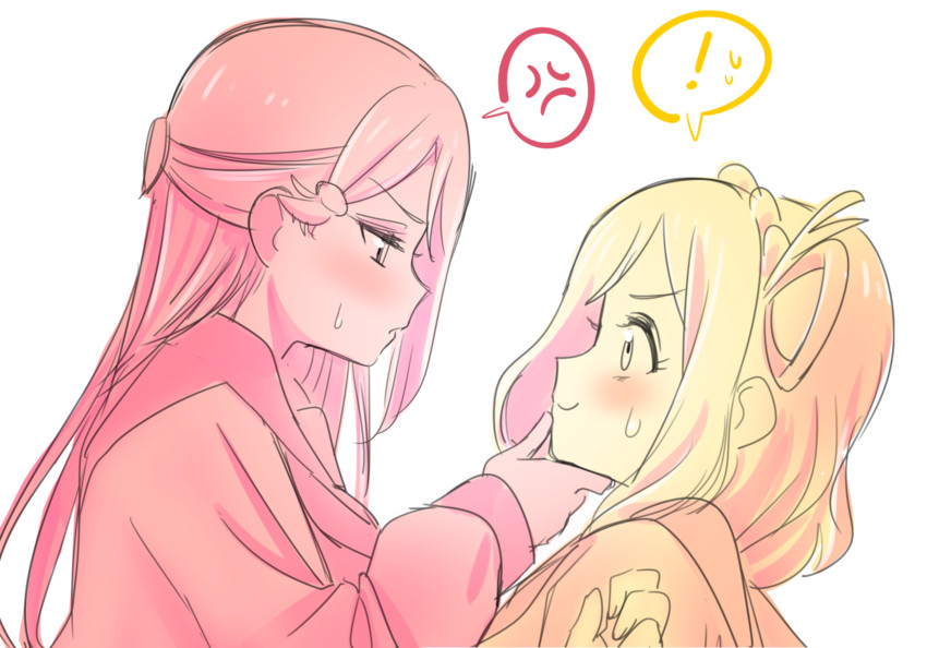 sakurauchi riko and ohara mari (love live! and 1 more) drawn by deadnooodles