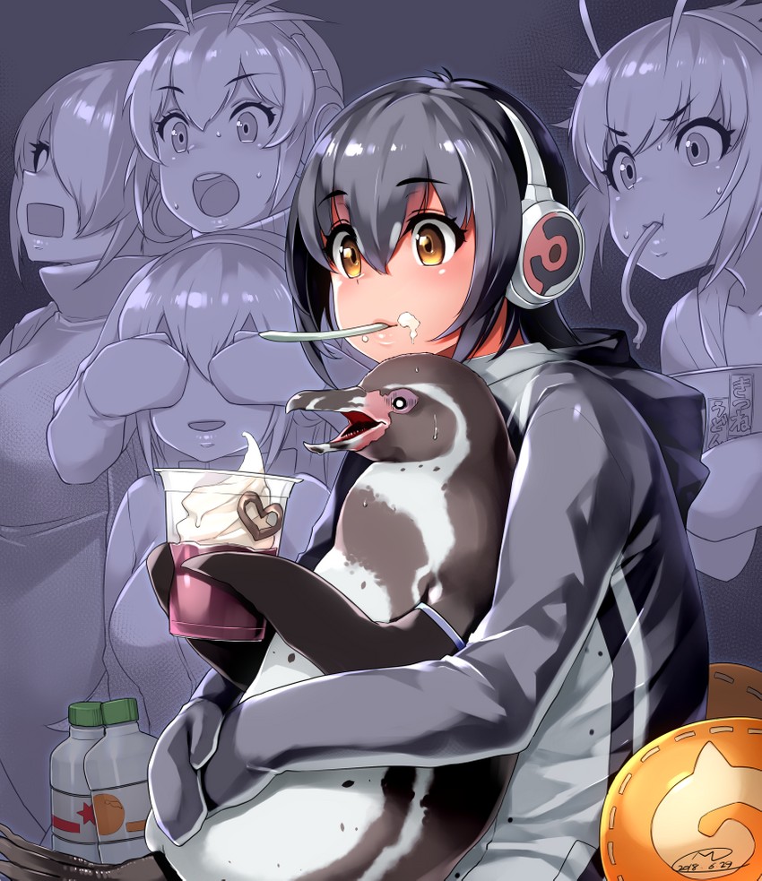emperor penguin, humboldt penguin, royal penguin, rockhopper penguin, gentoo penguin, and 1 more (kemono friends) drawn by mitsuba_minoru