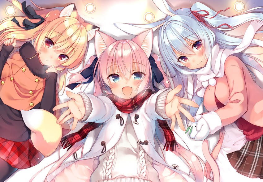 misia, chise, and rabimea (boku no risou no isekai seikatsu) drawn by sazaki_ichiri