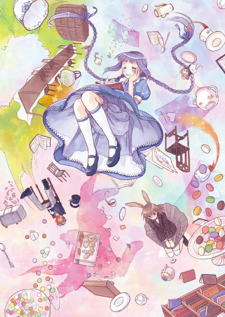 alice, amano tooko, inoue konoha, kotobuki nanase, and takeda chia (alice's adventures in wonderland and 1 more) drawn by urue