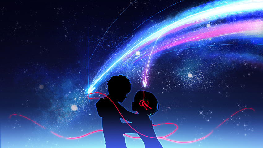 miyamizu mitsuha and tachibana taki (kimi no na wa.) drawn by the_cold