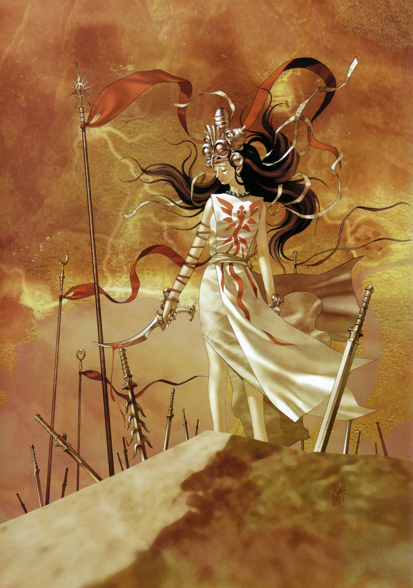 inaruna (shin megami tensei and 1 more) drawn by kazuma_kaneko and shiraishi_megumi_(colorist)