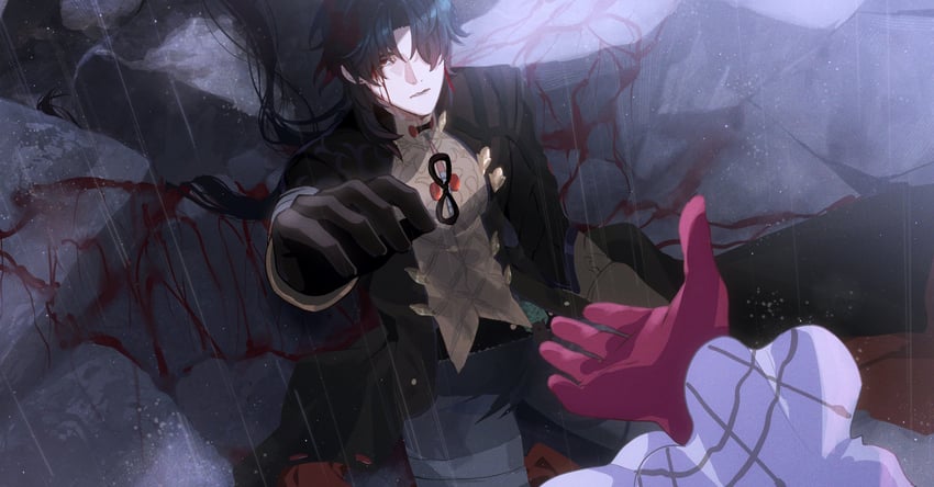 kafka and blade (honkai and 1 more) drawn by zassyoku_dd