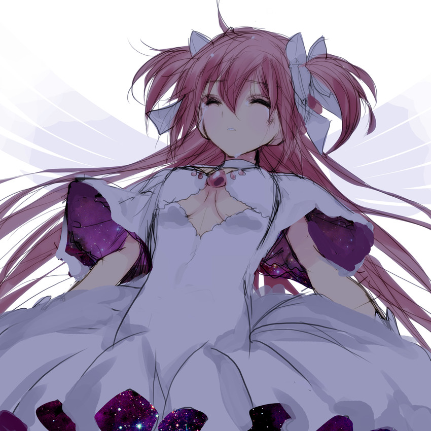 kaname madoka and ultimate madoka (mahou shoujo madoka magica) drawn by misteor