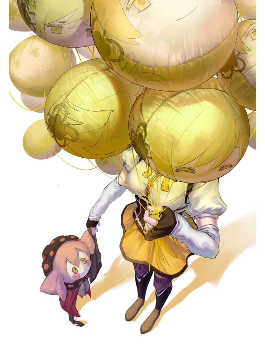 tomoe mami and charlotte (mahou shoujo madoka magica) drawn by 5m_(xhs_154915413)