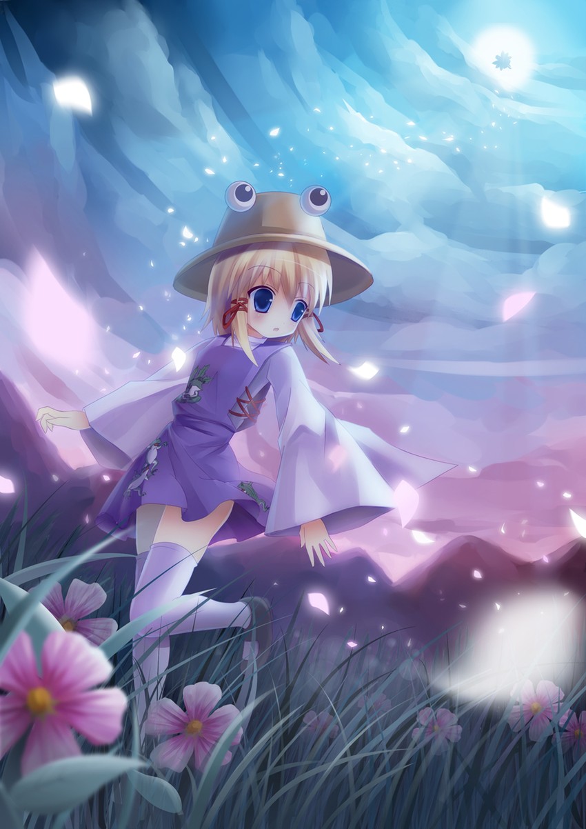 moriya suwako and lily white (touhou) drawn by zhandou_greymon