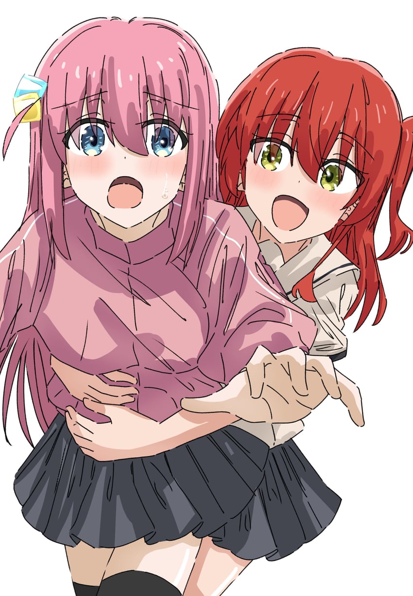 gotoh hitori and kita ikuyo (bocchi the rock!) drawn by ryoo_0526