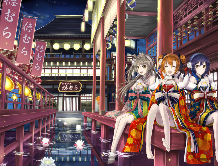 sonoda umi, minami kotori, and kosaka honoka (love live! and 2 more) drawn by orein