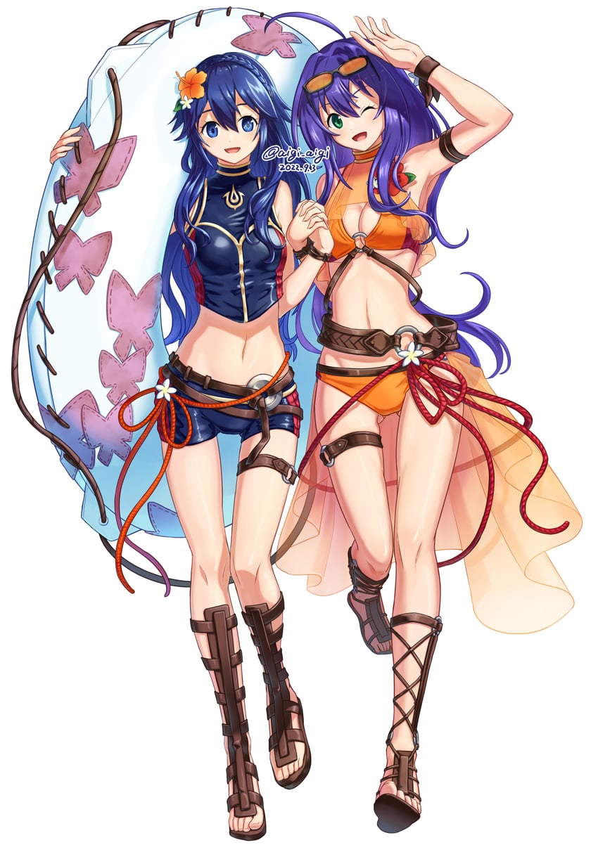 mia and lucina (fire emblem and 4 more) drawn by sumire_l.a.