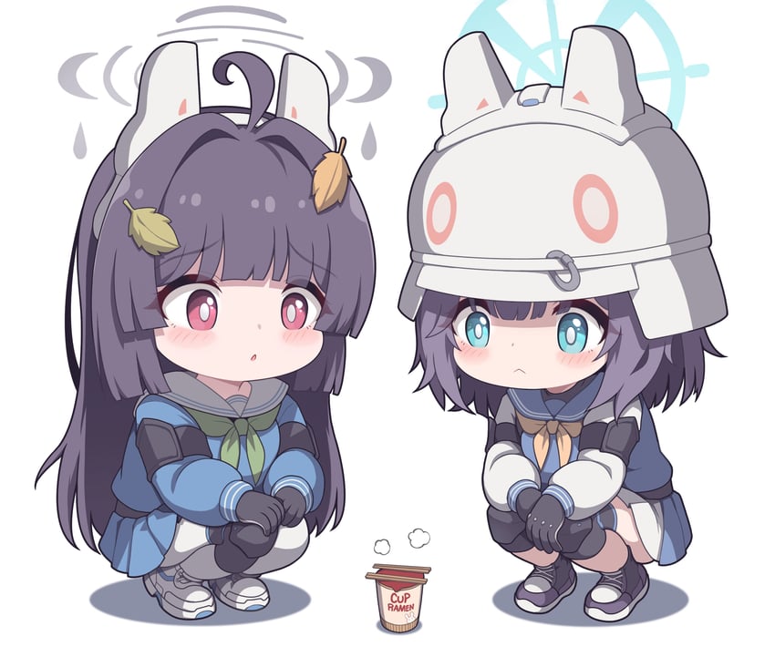 miyu and saki (blue archive) drawn by fuyu_no_usagi
