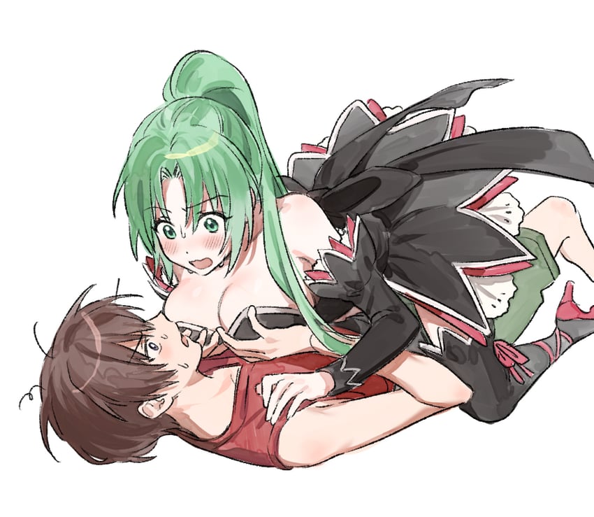 sonozaki mion and maebara keiichi (higurashi no naku koro ni) drawn by nonanonnon6u6