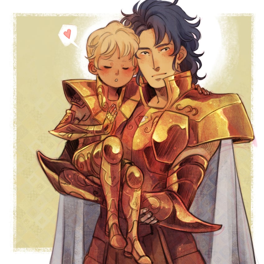 virgo shaka and gemini saga (saint seiya) drawn by ameliecausse