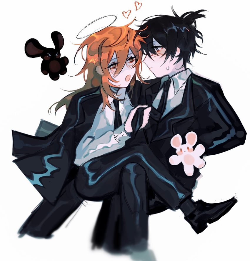 hayakawa aki and angel devil (chainsaw man) drawn by akechisu1