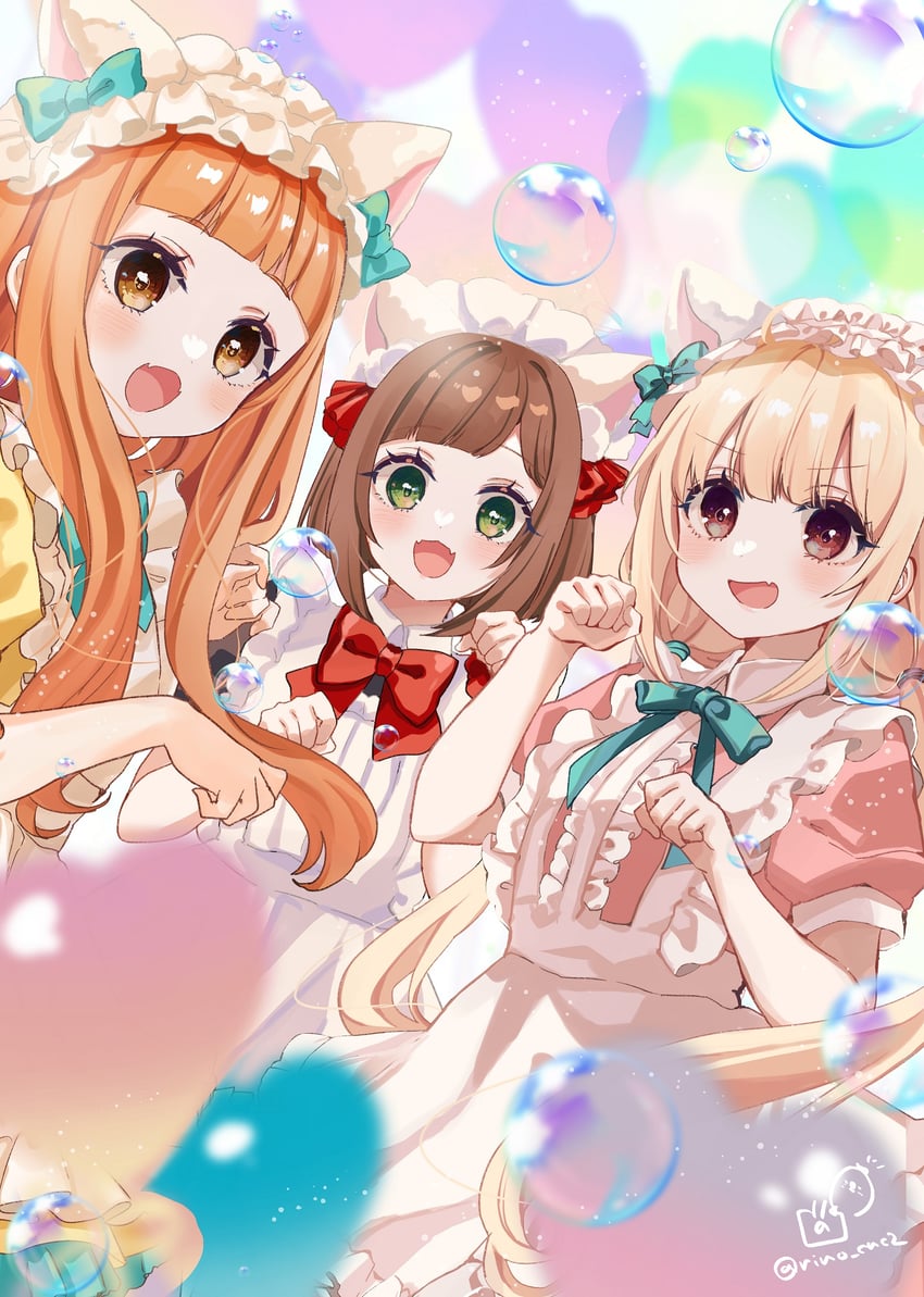 futaba anzu, maekawa miku, and ichihara nina (idolmaster and 2 more) drawn by rino_cnc