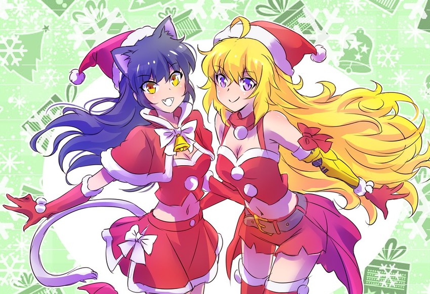 yang xiao long and blake belladonna (rwby) drawn by iesupa
