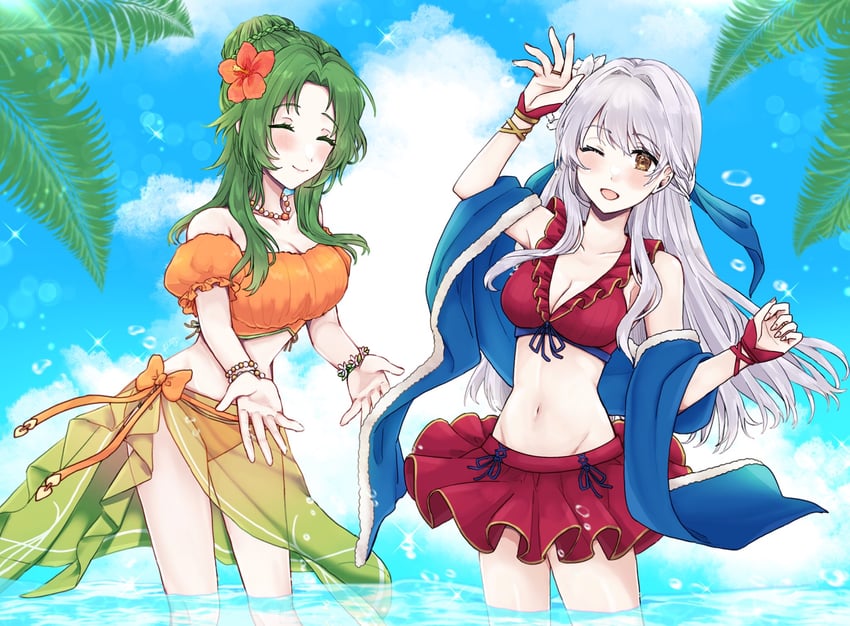 micaiah and elincia ridell crimea (fire emblem and 2 more) drawn by misato_hao