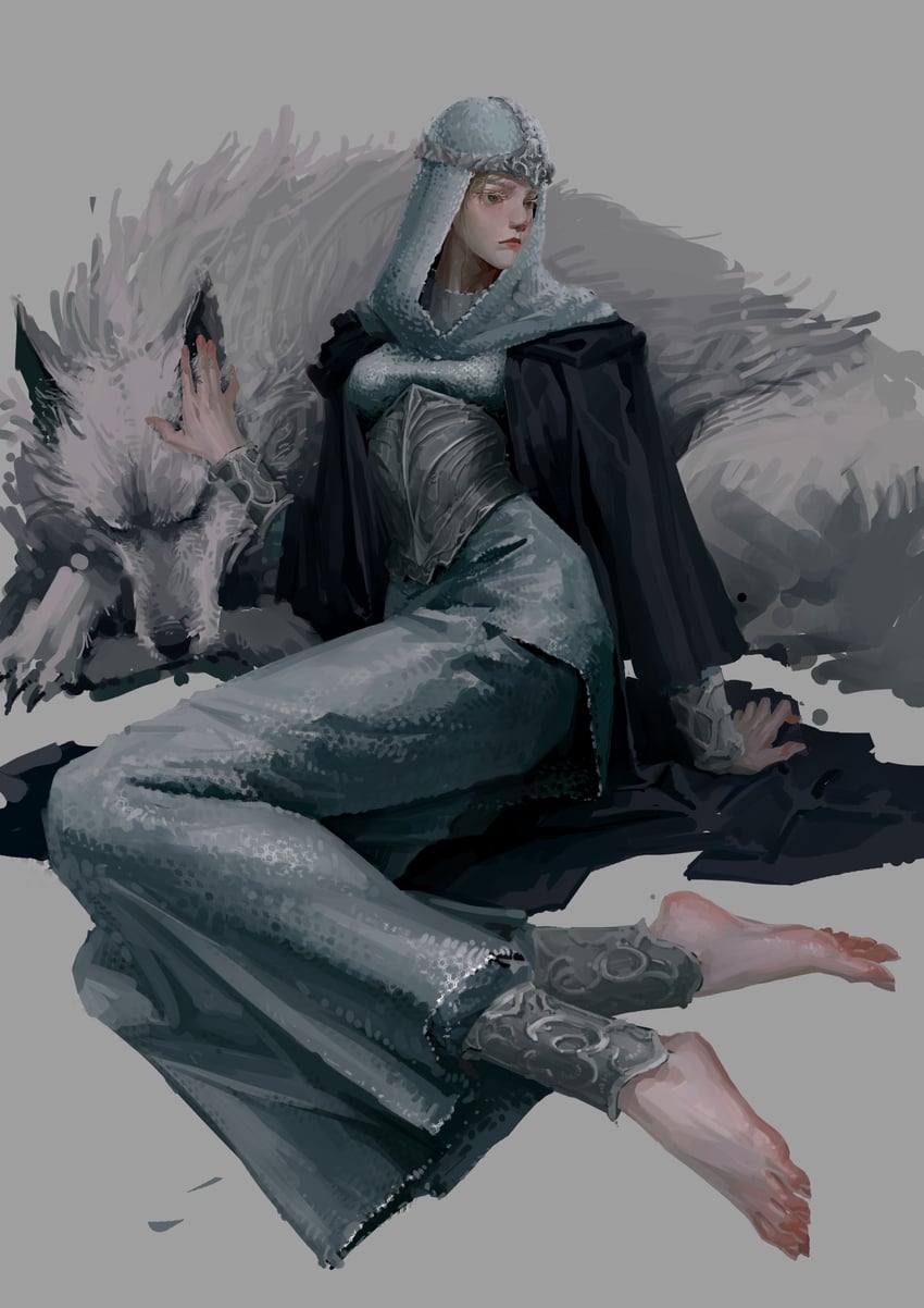 latenna the albinauric and lobo (elden ring) drawn by guaidiche233