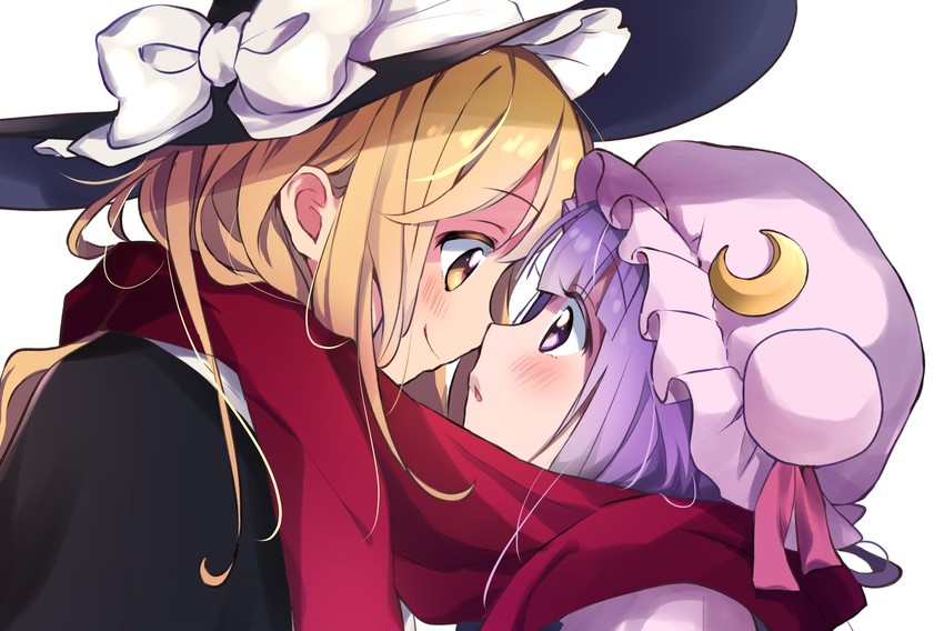 kirisame marisa and patchouli knowledge (touhou) drawn by vanilla_(miotanntann)