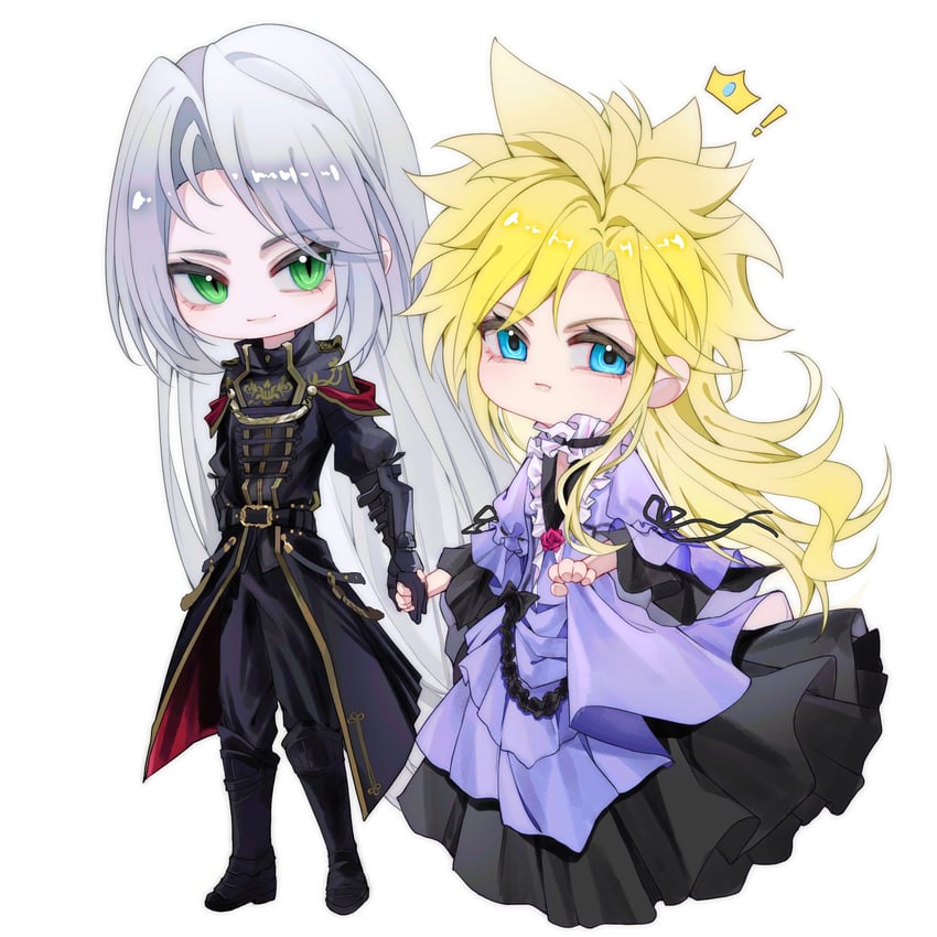 cloud strife and sephiroth (final fantasy and 3 more) drawn by yybk_11