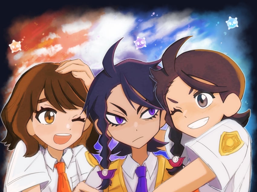 juliana and anna (pokemon and 2 more) drawn by rippol