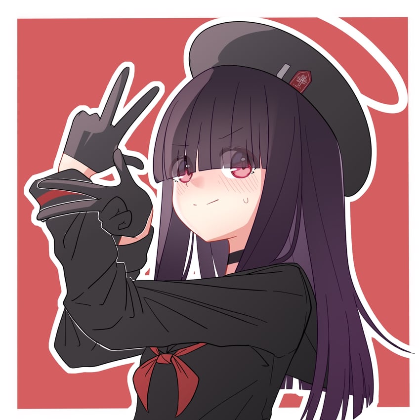 justice task force member (blue archive) drawn by sora23174