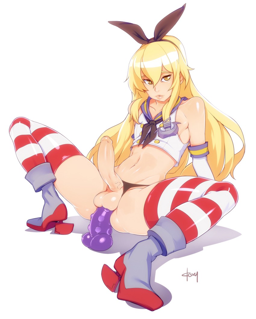 shimakaze and shimakaze-kun (kantai collection) drawn by doxy