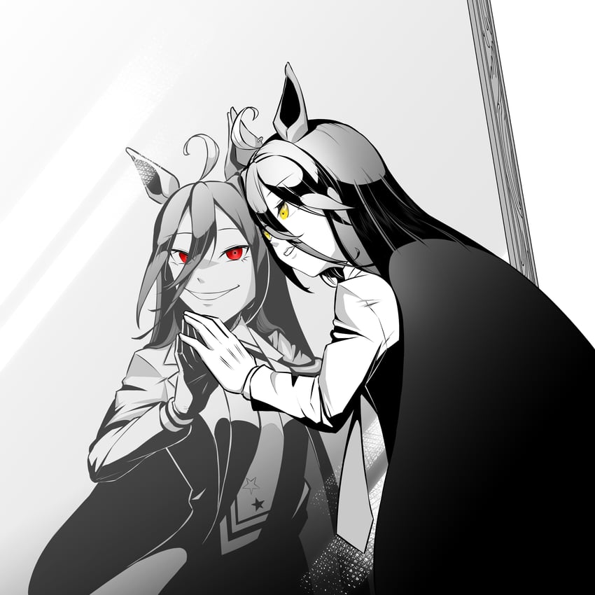 manhattan cafe and sunday silence (umamusume) drawn by potato_(sphope)