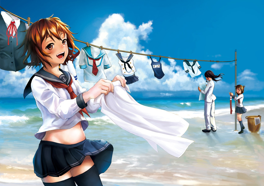 admiral, inazuma, and ikazuchi (kantai collection) drawn by shin_(porno)