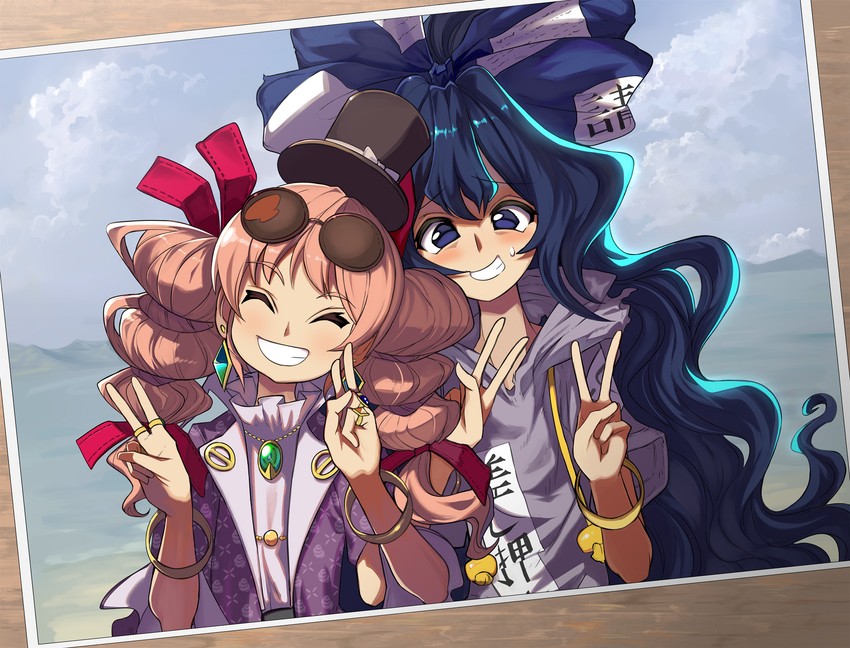 yorigami shion and yorigami jo'on (touhou) drawn by syope