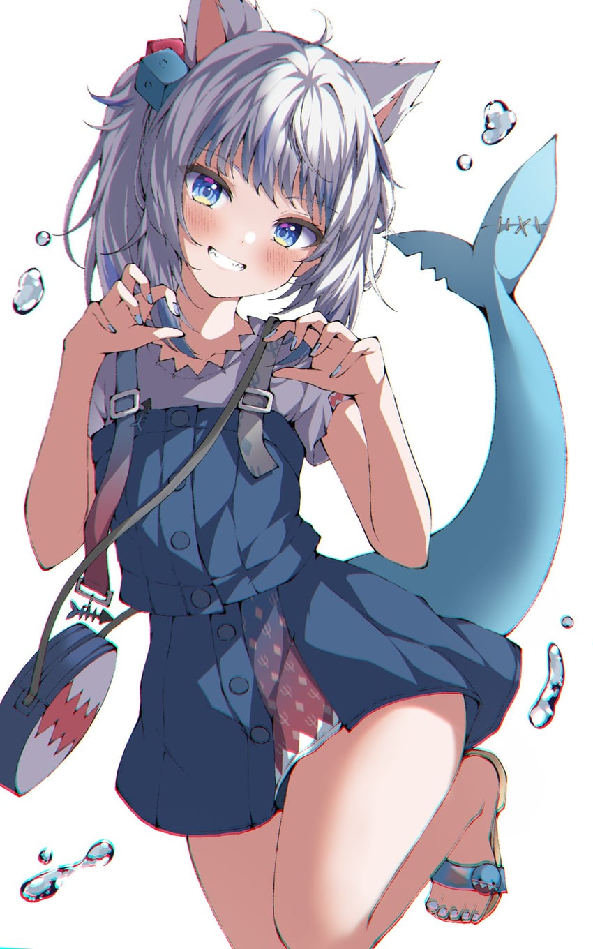 gawr gura (hololive and 1 more) drawn by absent