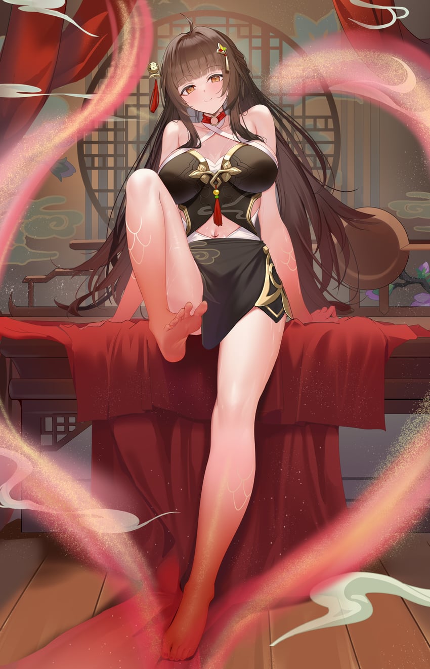 lingsha (honkai and 1 more) drawn by zhongwu_chahui