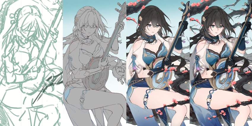 ruan mei (honkai and 1 more) drawn by yama_ta_yomogi