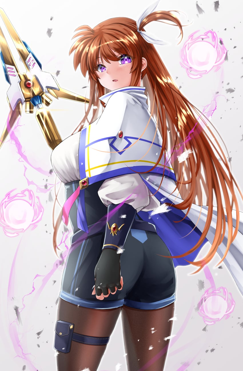 takamachi nanoha and raising heart (lyrical nanoha and 1 more) drawn by sougetsu_izuki