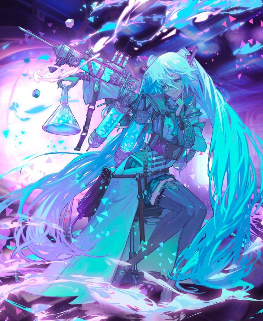 hatsune miku (vocaloid and 1 more) drawn by kazama_raita
