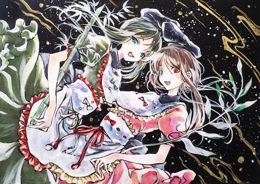 nishida satono and teireida mai (touhou) drawn by ikeda_ruriko