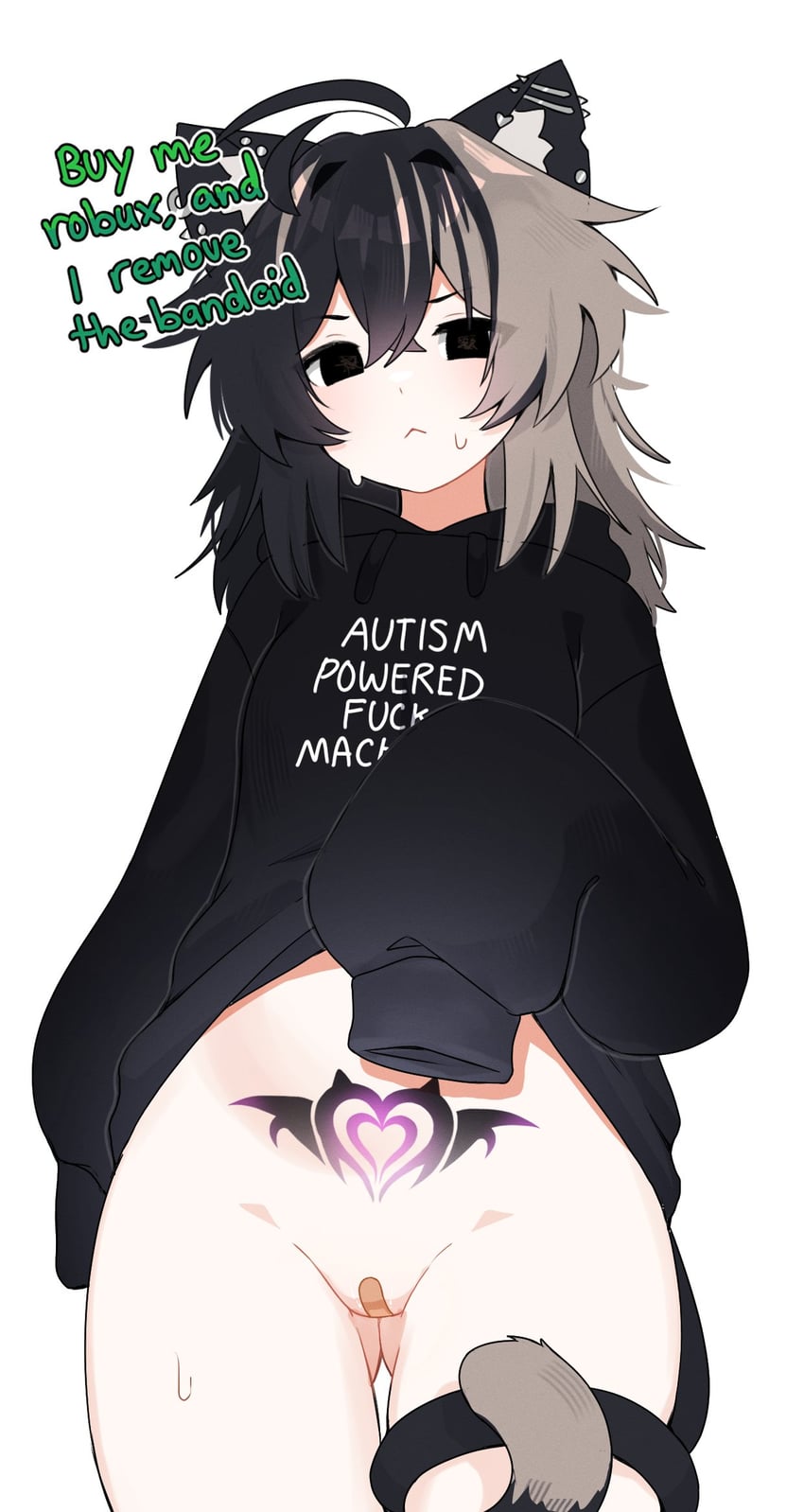 player character and chi (original and 1 more) drawn by nyaivie