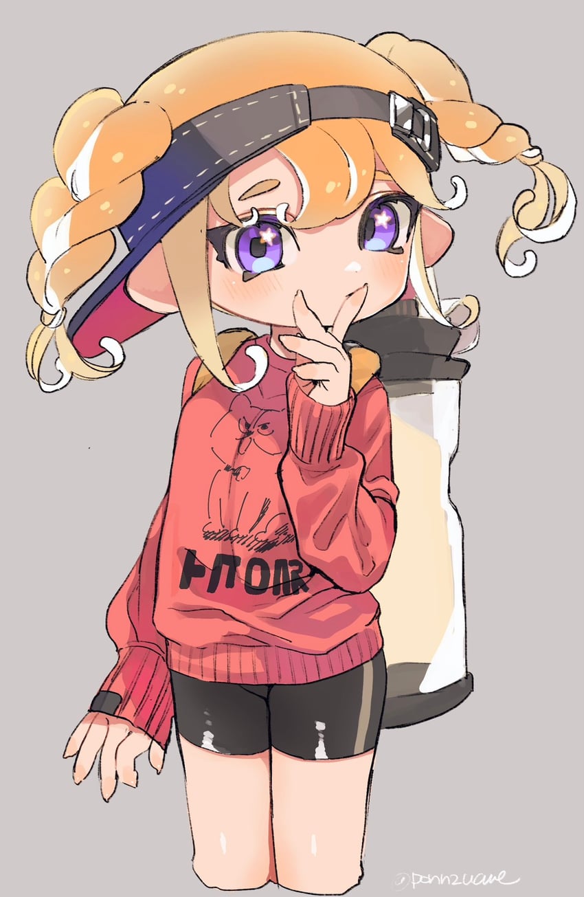 octoling player character and octoling girl (splatoon) drawn by amezawa_koma