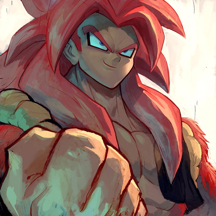 gogeta (dragon ball and 1 more) drawn by garrett_hanna