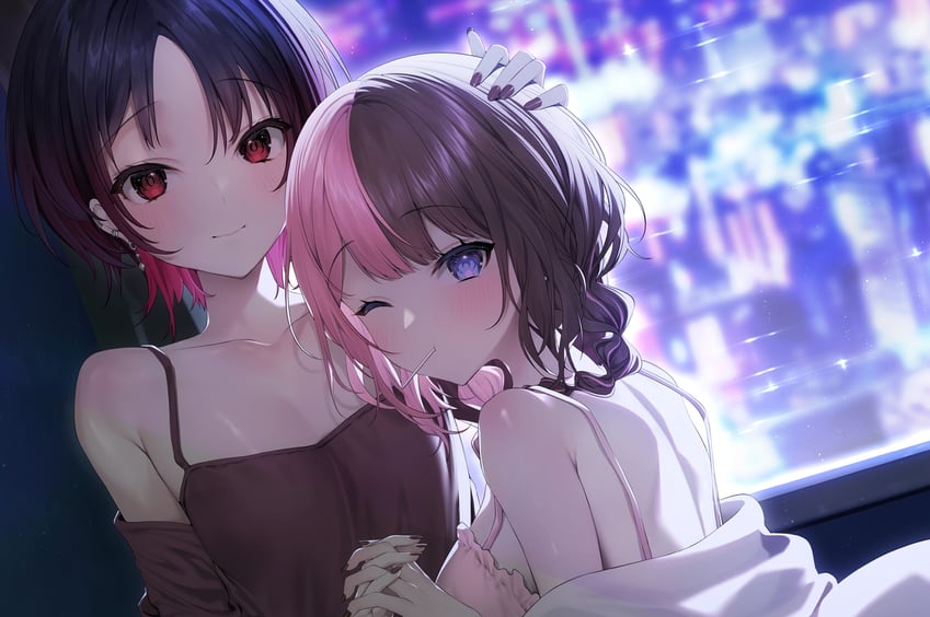 tachibana hinano and kisaragi ren (vspo!) drawn by haiba_09