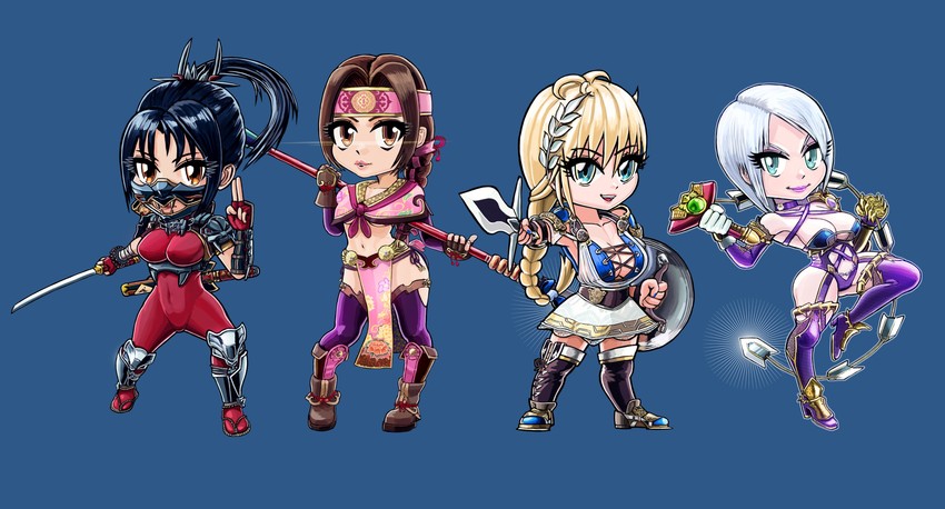 isabella valentine, sophitia alexandra, taki, and seong mi-na (soulcalibur and 1 more) drawn by pondersleuth