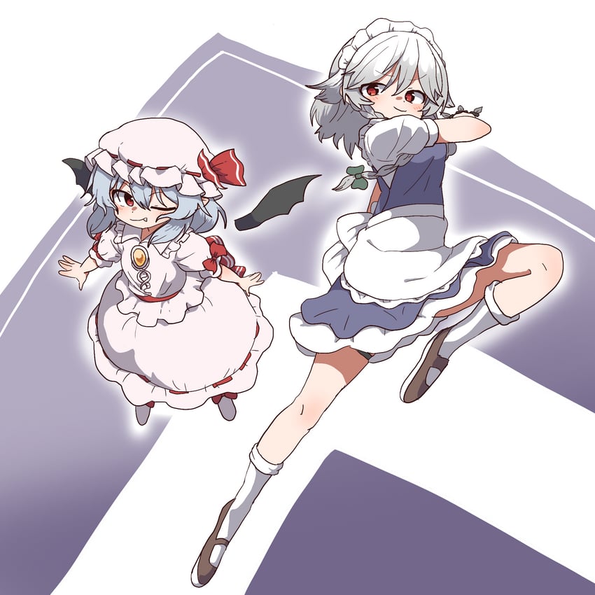 remilia scarlet and izayoi sakuya (touhou) drawn by magg_(user_mtca8588)