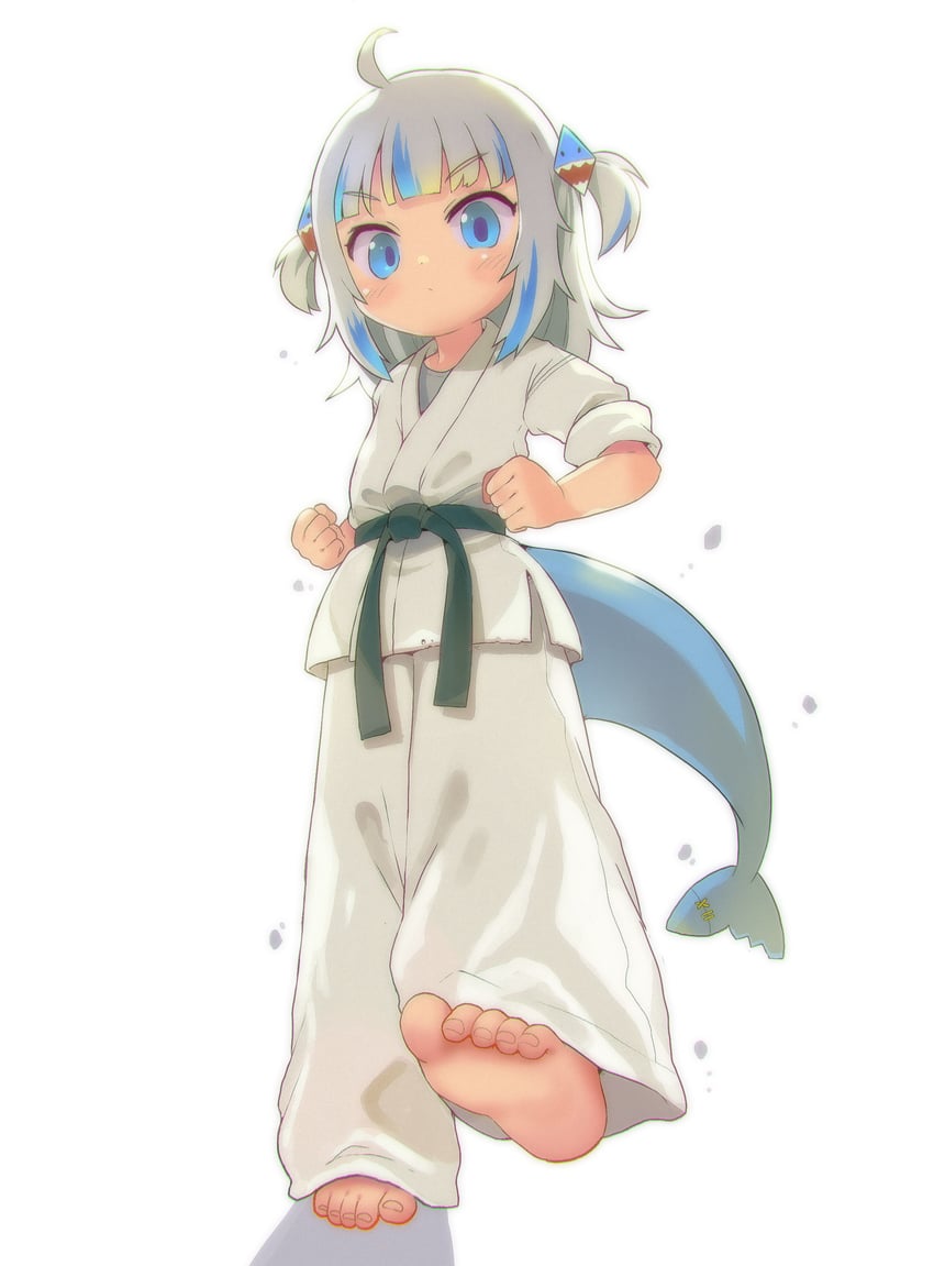 gawr gura (hololive and 1 more) drawn by kuma-bound