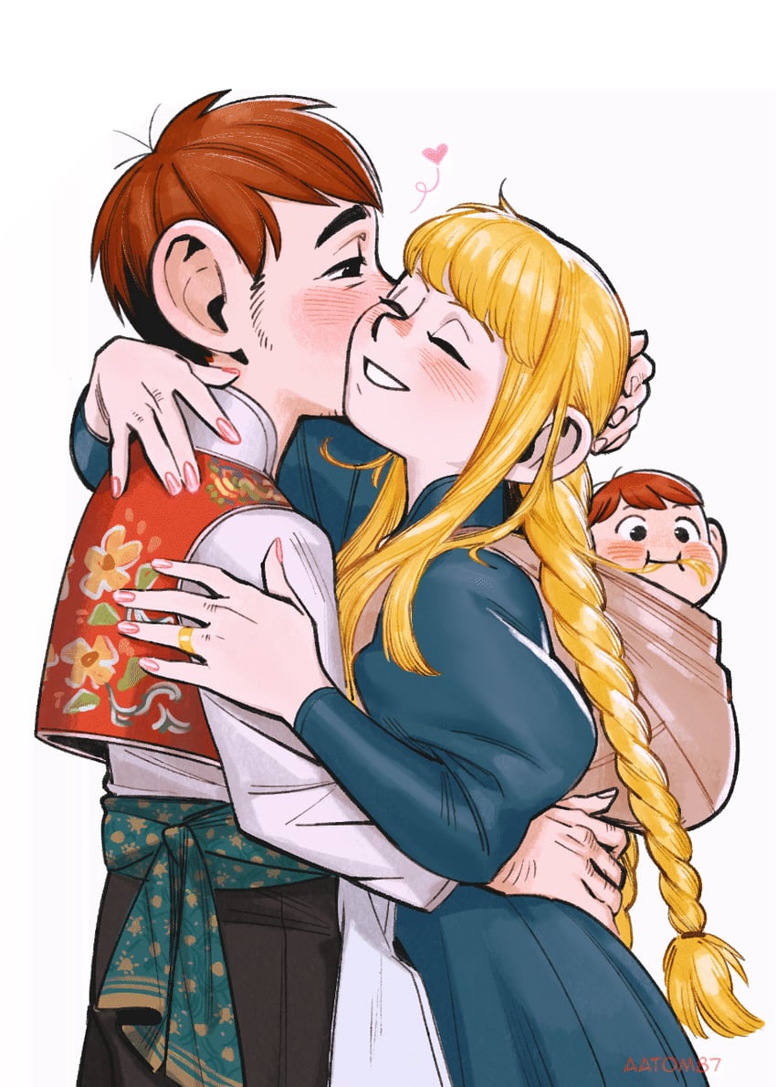marcille donato and chilchuck tims (dungeon meshi) drawn by aatom87