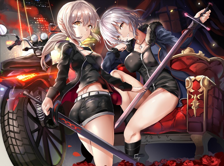 artoria pendragon, jeanne d'arc alter, and saber alter (fate and 1 more) drawn by himuro_shunsuke