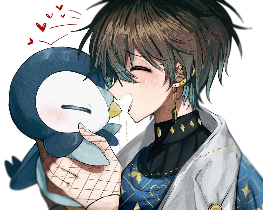 piplup and ike eveland (pokemon and 2 more) drawn by mnabu_109