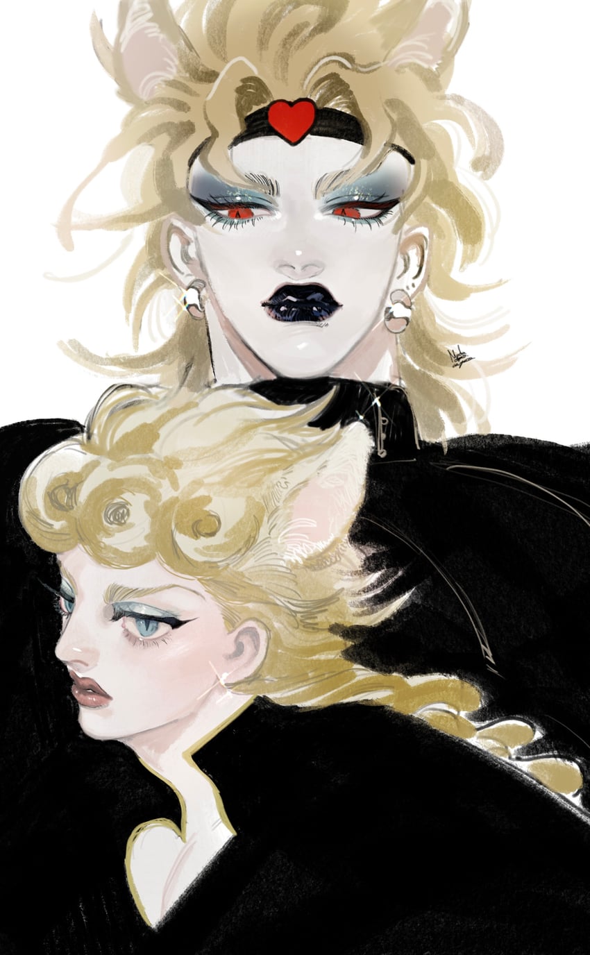 dio brando and giorno giovanna (jojo no kimyou na bouken and 1 more) drawn by chlyaco