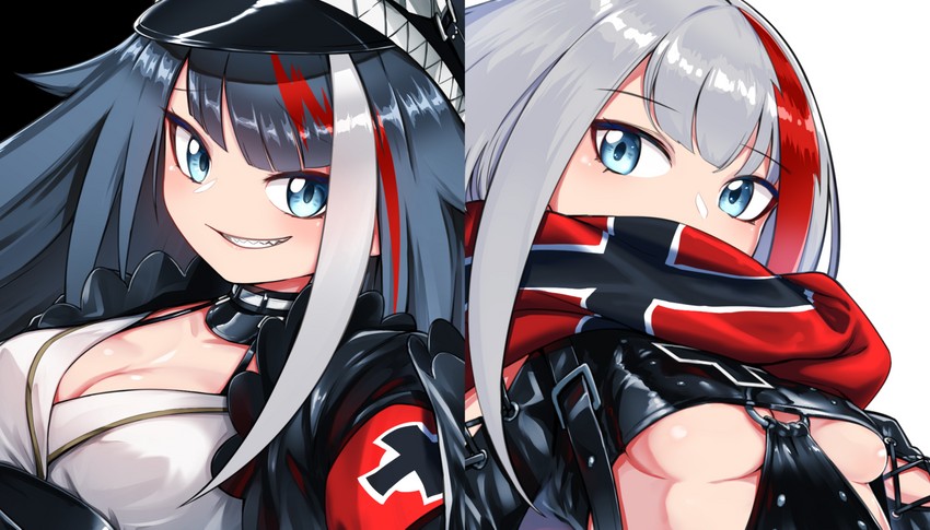 admiral graf spee and deutschland (azur lane) drawn by seigetsu_kotaku