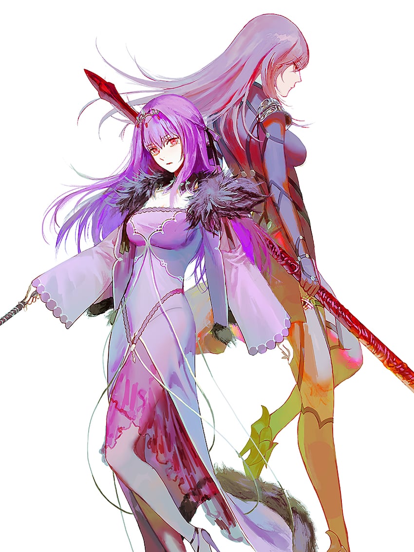 scathach and scathach skadi (fate and 1 more) drawn by daeraeband
